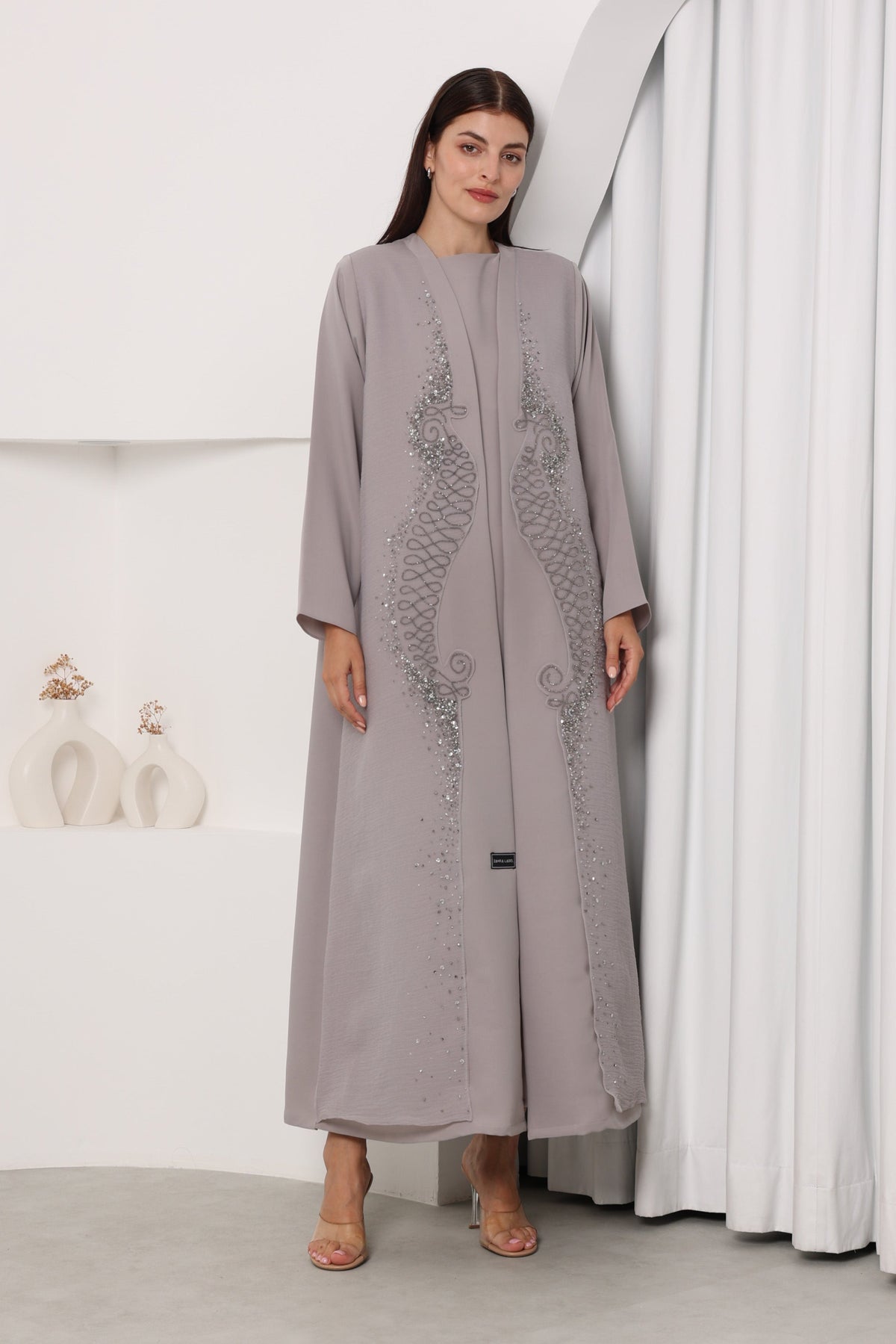 JUNIPER ABAYA- Lt. Grey
