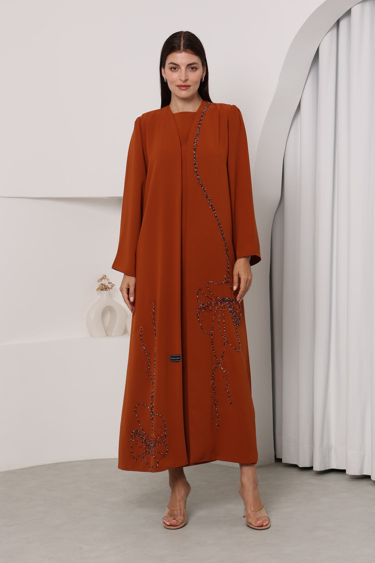 FIORA ABAYA- Burnt Orange