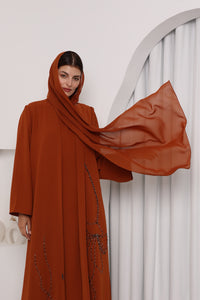 FIORA ABAYA- Burnt Orange