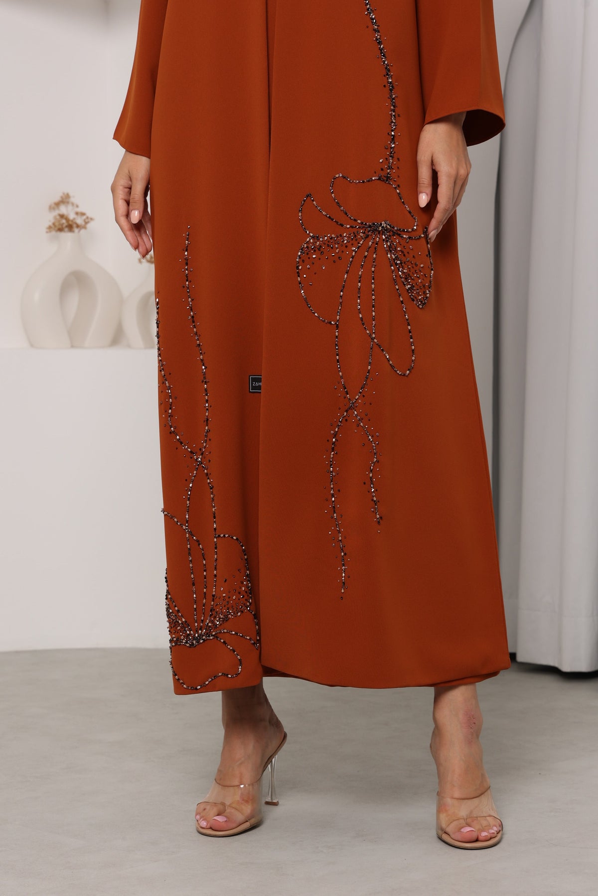 FIORA ABAYA- Burnt Orange
